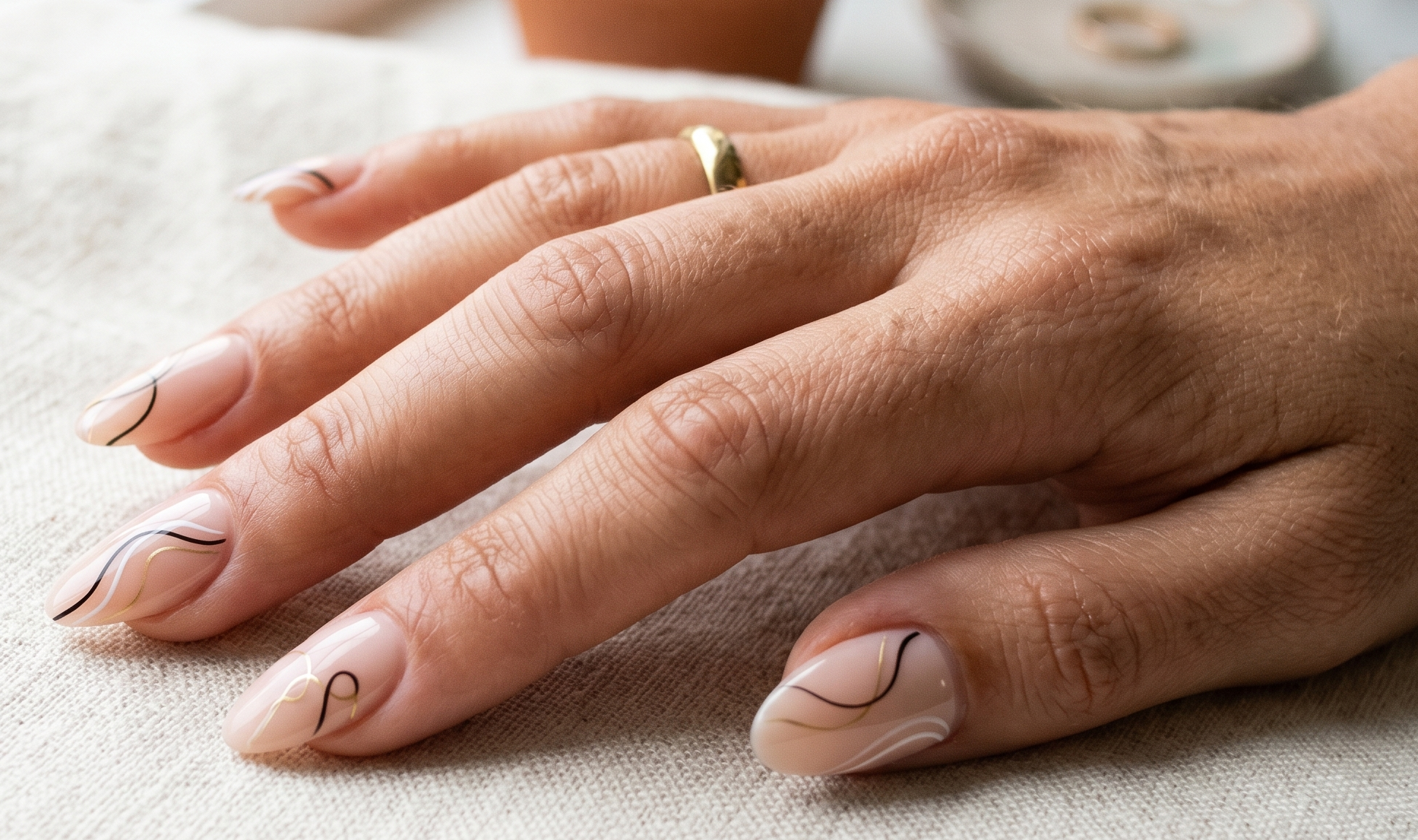 Minimalistische Dot Nails